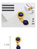 Vintage Retro Lapis Lazuli 925 Silver & 18k Gold-Plated Earrings