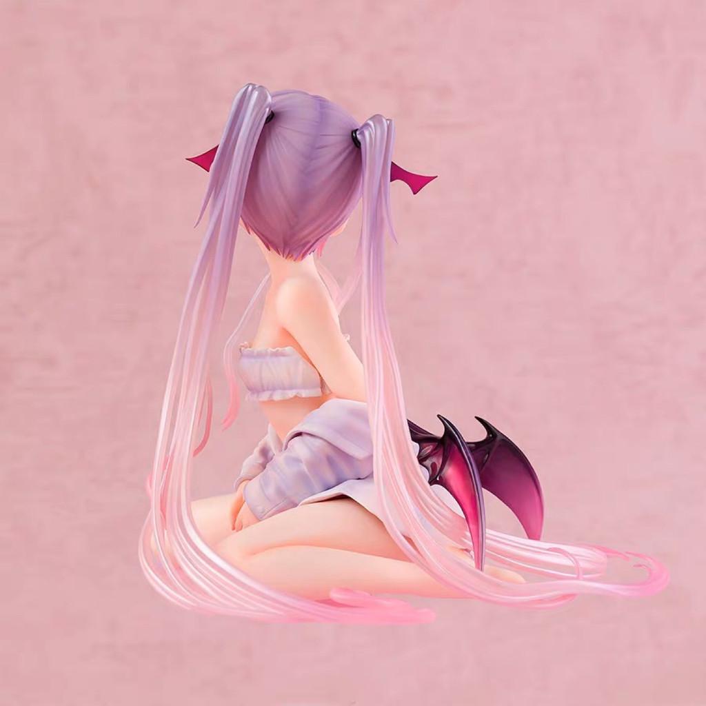 Lovely Pink Sitting Eve Collectible Figure Pvc Anime Character Decorative Piece