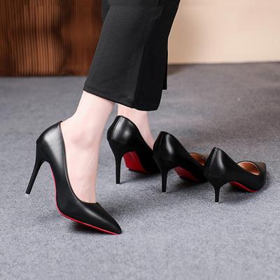 Sexy Módne Červená Podrážka Dámske Lodičky Matná Koža Stiletto Podpätky Topánky Klasické Čierne Pracovné Šaty Topánky Dámske Vysoké Podpätky