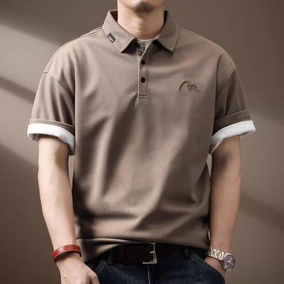 Herren Premium Besticktes Sommer Polo-T-Shirt