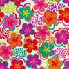 Royal Samt Stoff Polyester Zum Nähen - Motiv Blumen Im Hippie-Stil