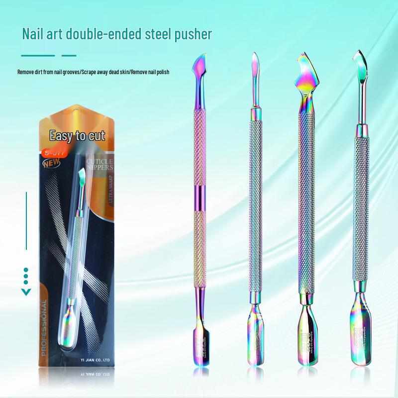 Ultra-Thin Double-Headed Steel Cuticle Pusher for Nail & Hand Care