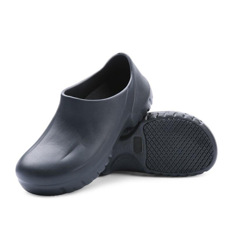 Non-slip shoes waterproof chef labor shoes women s Shijian hotel kitchen work shoes men s shoes S Black*35