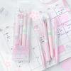4PCS Ergonomic Handle Gel Inks Pen Refillable Retractable Gel Pen with Plastic Clip 0.5MM Black Inks for Office School