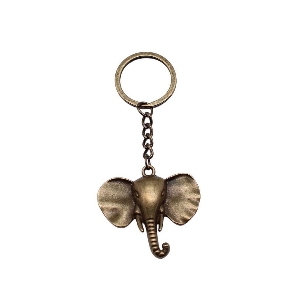 Pendants Elephant Charm Keychain Animal Theme Key Ring 28mm