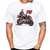 2025 Neues Marco Bezzecchi 72 GP Fahr-T-Shirt Sommer Unisex Kurzarm Sport Junge Hip Hop Freizeit Weißes Oberteil Motorradfahrer T-Shirts