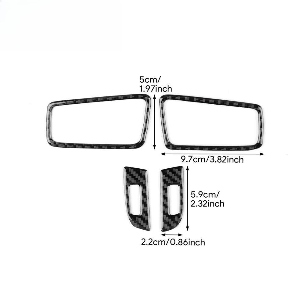 Carbon Fiber Style Air Outlet Trim for Toyota RAV4 XA50 2019-2025 LHD RHD Interior Sticker