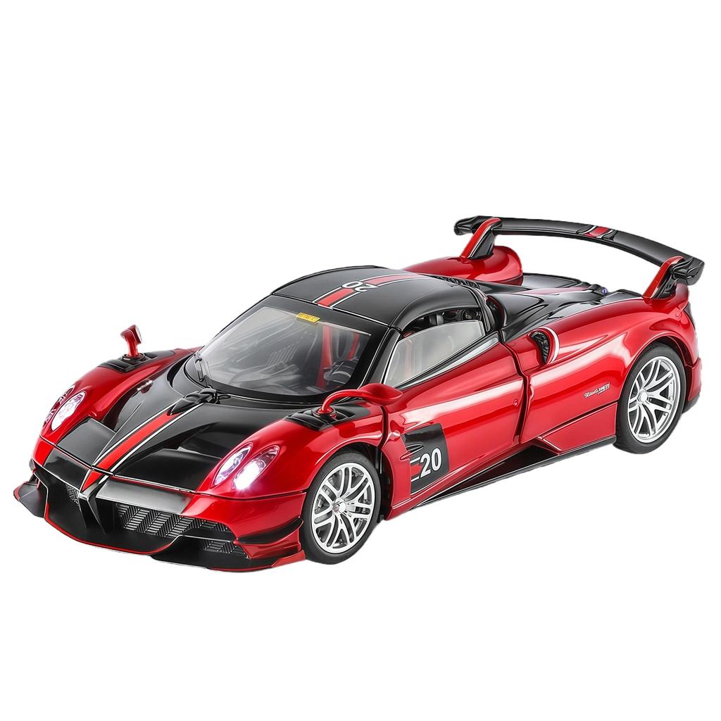 1/32 Simulation Pagani BC Alloy Supercar Model, Doors Can Be Opened with Sound and Light, Car Ornaments