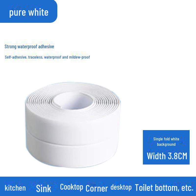 Wasserfeste und schimmelresistente, selbstklebende Nahtaufkleber für Küchen- und Badezimmerkanten.