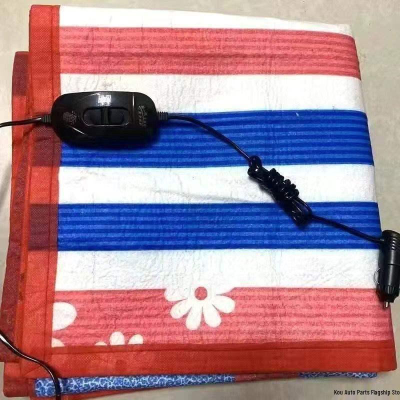 Pătură încălzită 24V pentru cabina camioanelor cu adaptor pentru bricheta mașinii