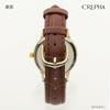 Crepha Analog Women's Solar Rechargeable Watch Brown Leather Strap AV-AL172-WTG