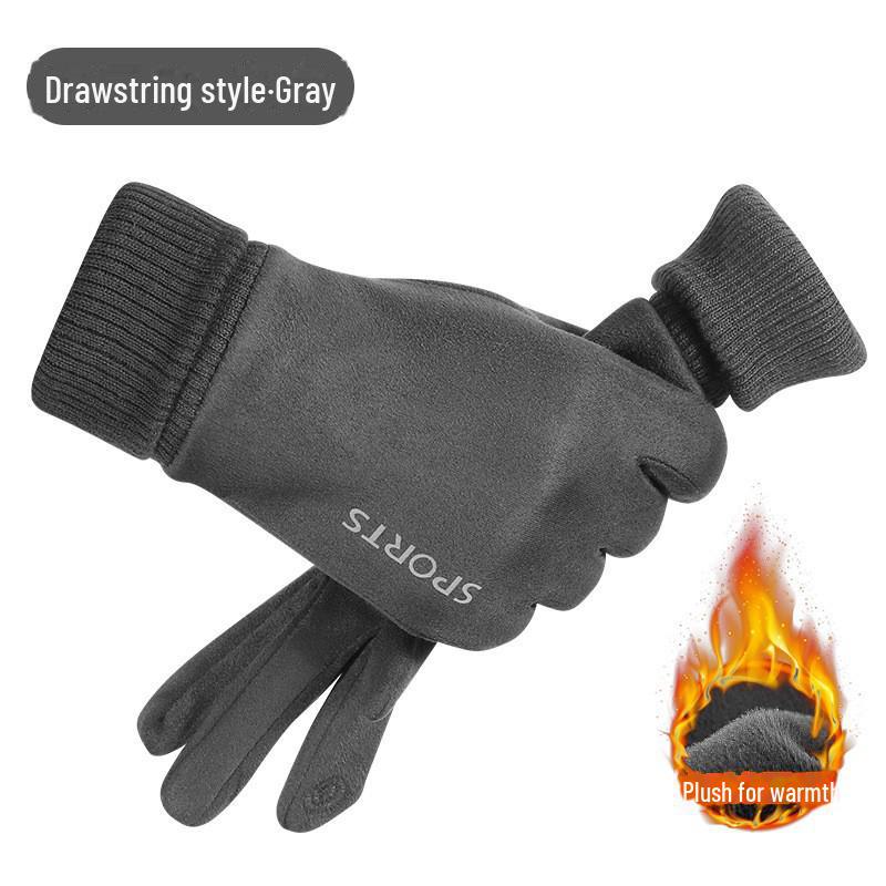Suede Touchscreen Gloves: Windproof, Warm, Unisex for Autumn/Winter - Ideal for Outdoor, Riding, Skiing, Motorcycling