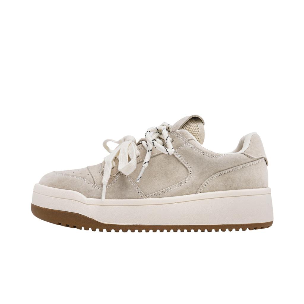 Shoes women's 2025 spring new versatile platform white shoes sports and leisure board shoes niche retro moral training shoes