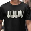 Distressed Piano Keys Shirt, Piano Teacher Gift for Men and Women, Vintage Pianist Tee, Retro Music Lover T-Shirt for Him and Her