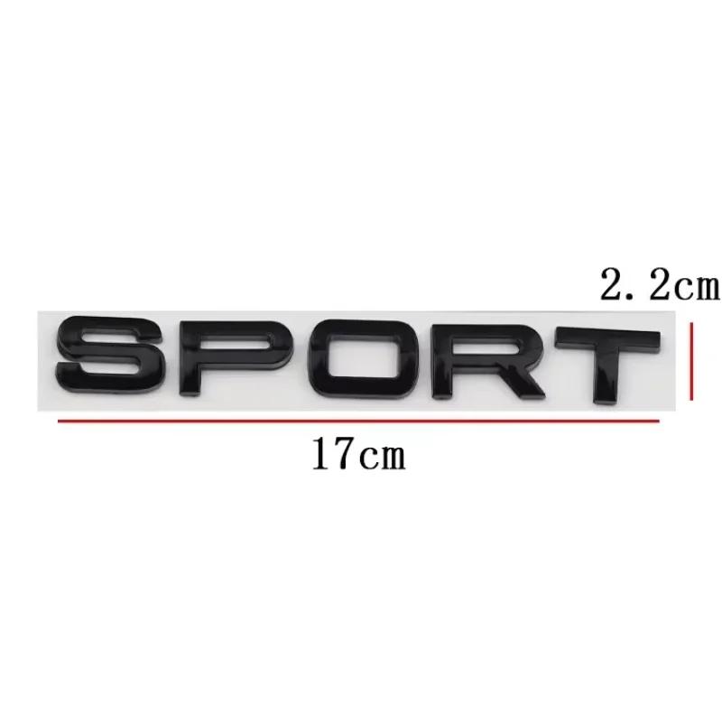1Pc 3D ABS SPORT Letters Emblem Rear Trunk Badge Sticker for Rover Discovery Evoque L494 L320 Car Styling Accessories