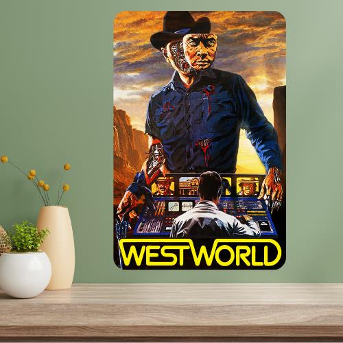 Westworld Classic Movie Metal Poster Sign 20x30cm(7.8x11.8inch)