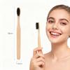 Ready Stock Fast Shipping Eco Natural Organic Biodegradable Square Handle Soft Bristles Custom Logo Bamboo Toothbrush