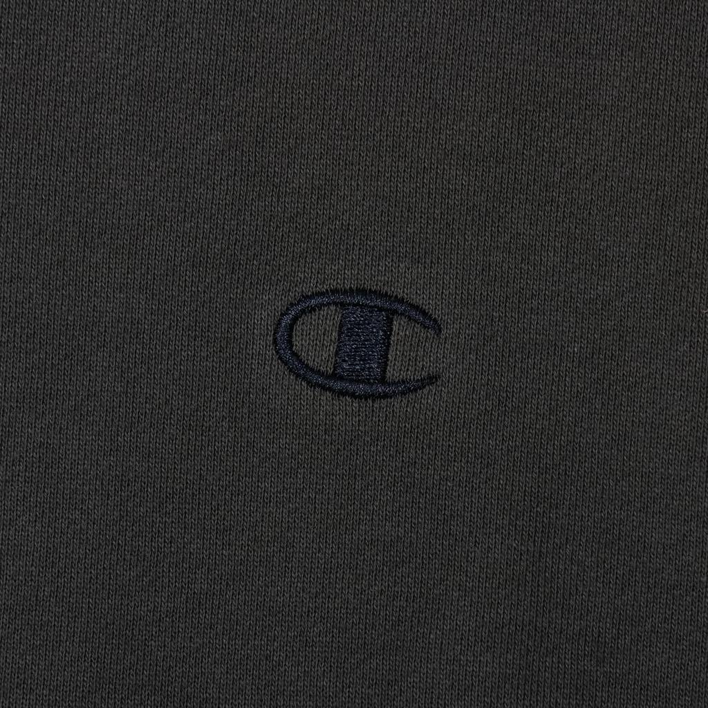 Champion Long Sleeve French Terry Crew Neck Off with Embroidered Logo and Relaxed Drop Shoulder Detail Men's Sweatshirt, Black, C8-A023Z, Fit,