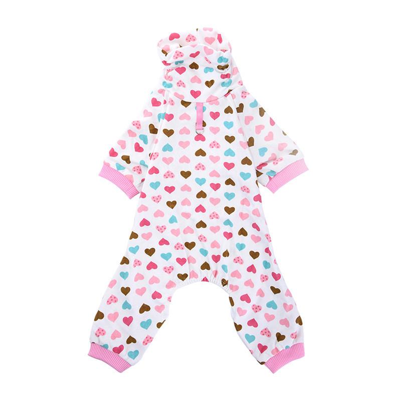 Pet clothes pajamas with elastic washable wear-resistant cotton pajamas dog clothing puppy home