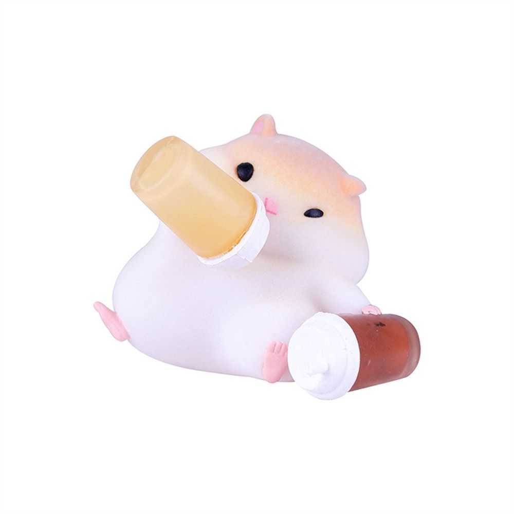 Foodie Series Gourmet Hamster Figures Flocking Mouse Hamster Clarke Figures   Dashboard Decoration