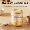 430ML Overnight Oats Container Portable Leakproof Oatmeal Cereal Nut Yogurt Cup with Lid and Spoon Fruit Salad Food Storage Box
