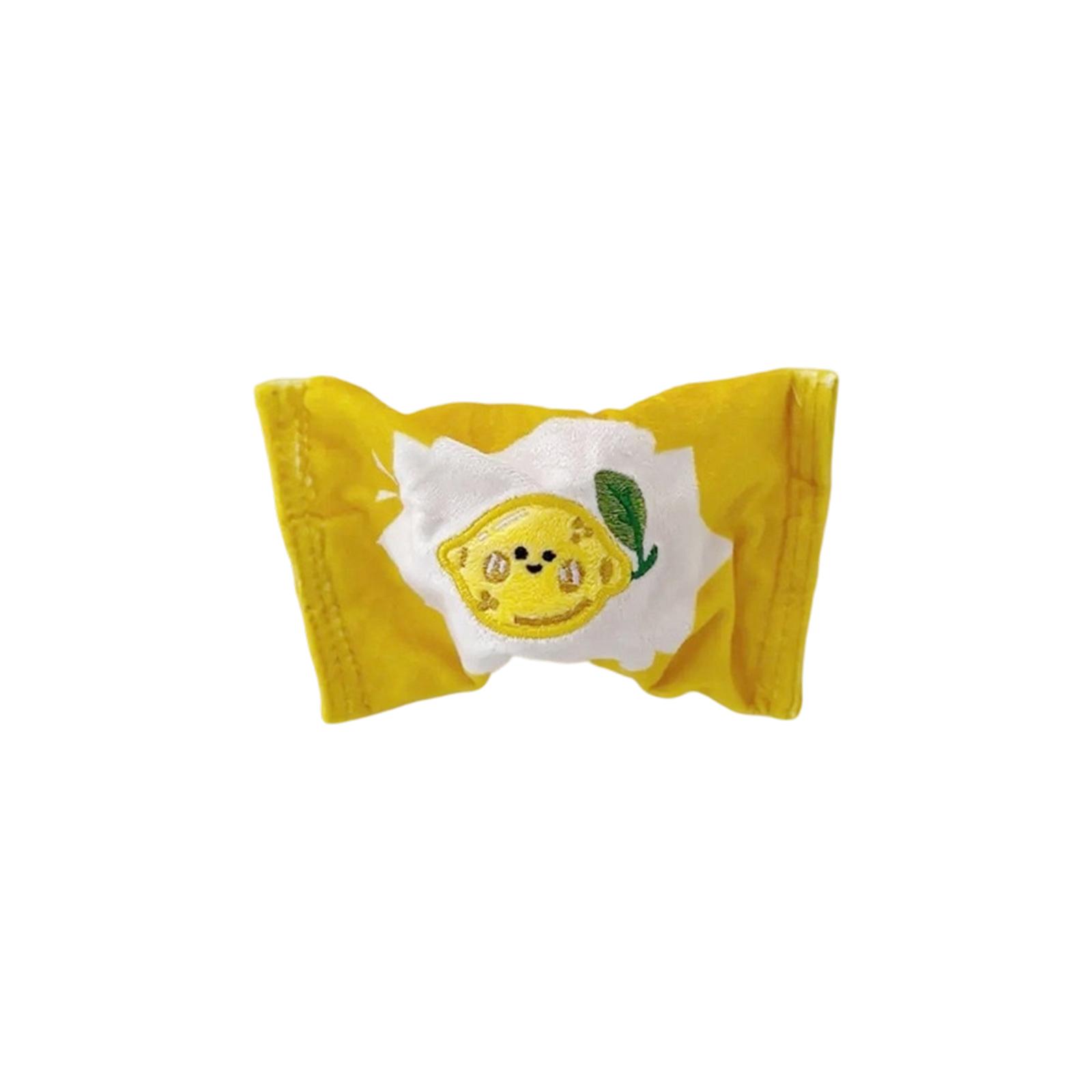 

Cute Candy Shaped Squeaky Dog Toys, Interactive Crinkle Plush Puppy Chew Toys With Built-in Sound Ball & Spiky Call, Teething Toys For Small Medium One Size жовтий