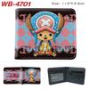 One Piece Anime Wallet Luffy Print Short Folded Card Holder Colorful Coin Purse