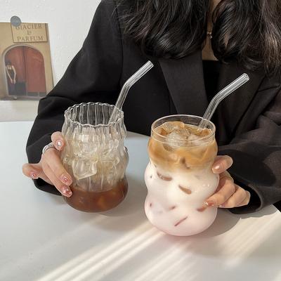 Glasdryckesvaror Latte Kaffeglas Kall Kaffekopp Isad Juice Mjölk Vattenflaska Estetisk Kopp Vinglas Cocktailglas Vaso De Vidrio