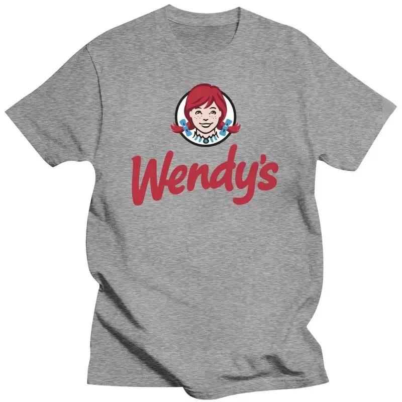 New Wendys Fast Food Restaurant Logo Men S T Shirt Fast Food Logo Men S Restaurant Wendys O Neck T-shirts Summer Hip Hop Tshirt 4XL