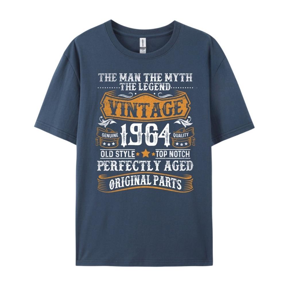 60 Years Old 1964 Man Myth Legend 60th Birthday Funny T Shirts Men Long Sleeve TShirt Aesthetic Clothes