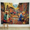Persian Artistic Style Digital Printing Polyester Wall Tapestry Suitable for Use In Living Rooms Bedrooms Offices Bars Party