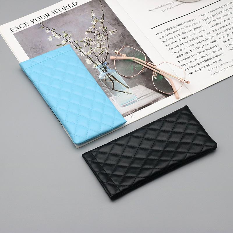 Simple Pu Leather Glasses Storage Bag Automatic Closed Shrapnel Mouth Sunglasses Case Portable Waterproof Eyewear Accessories