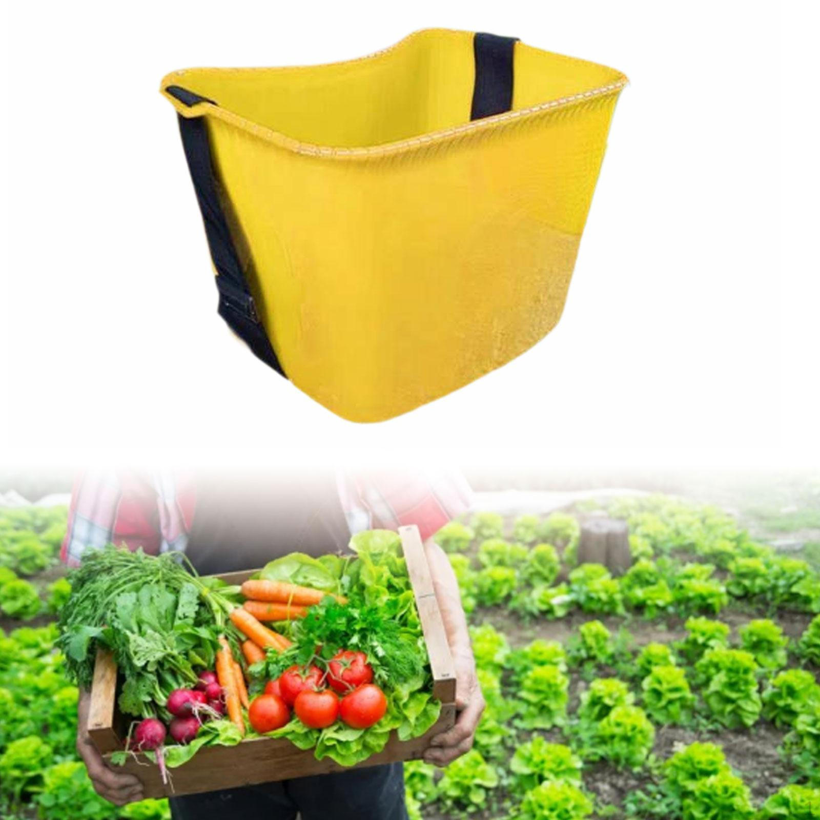

Корзина для сбора фруктов Органайзер Держатель Легкое ведро для сборщика с плечевыми ремнями для улицы жёлтый