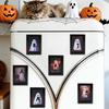 6 Stück Holz Halloween Fotorahmen Kühlschrankmagnete Aufkleber 3D Retro Geisterrahmen Kühlschrankmagnete Halloween Dekoration für Zuhause