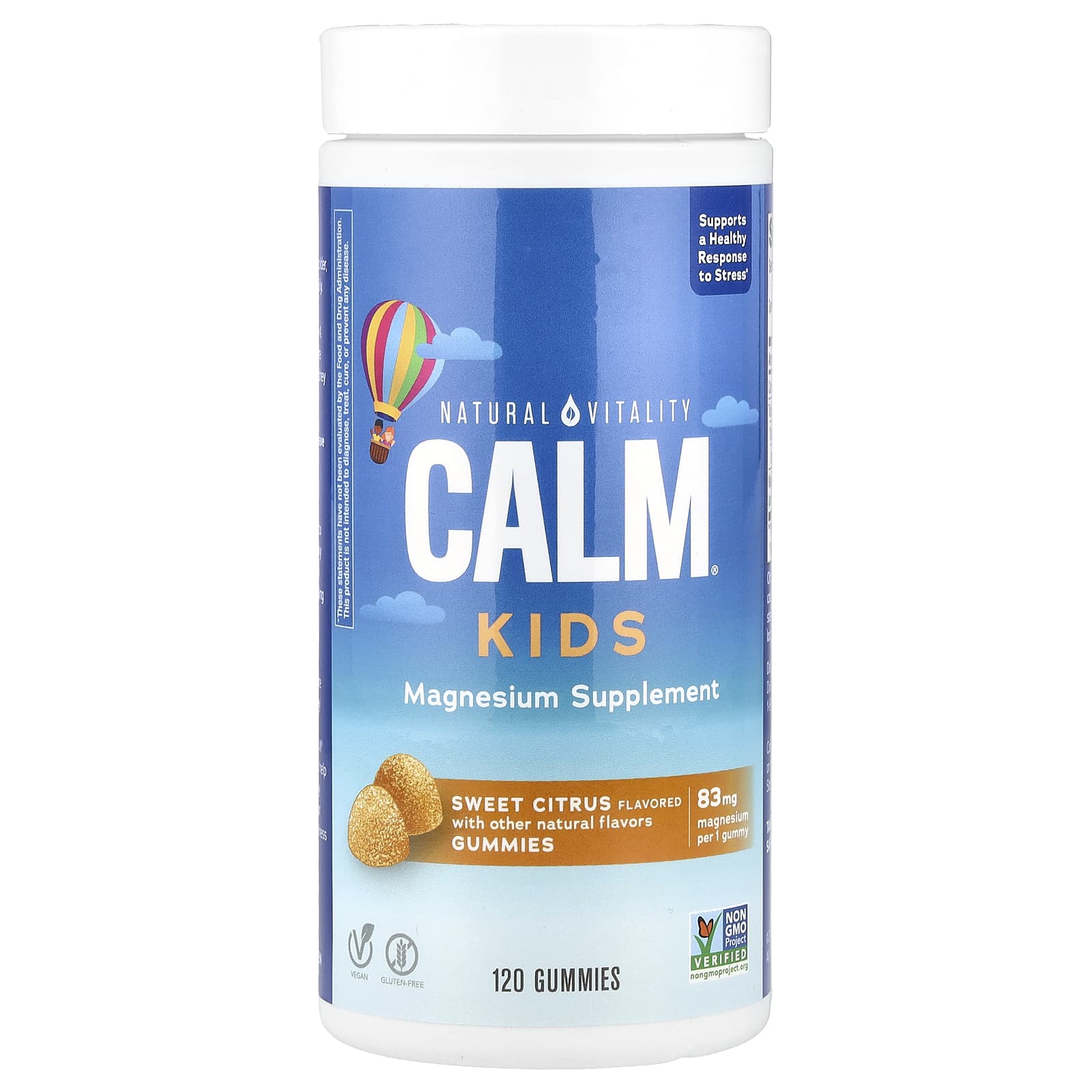 

Calm®, Children s Gummies, Sweet Citrus, 83Mg, 120 Gummies