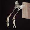 Silver Color Butterfly Tassel Hair Claw Leaf Chinese Butterfly Hairpins Metal Shark Clip  Party