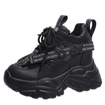 Modne trampki damskie wysokie buty na platformie oddychające sportowe buty sportowe casualowe grube dno siatkowe grube trampki damskie Zapatos Mujer 12cm
