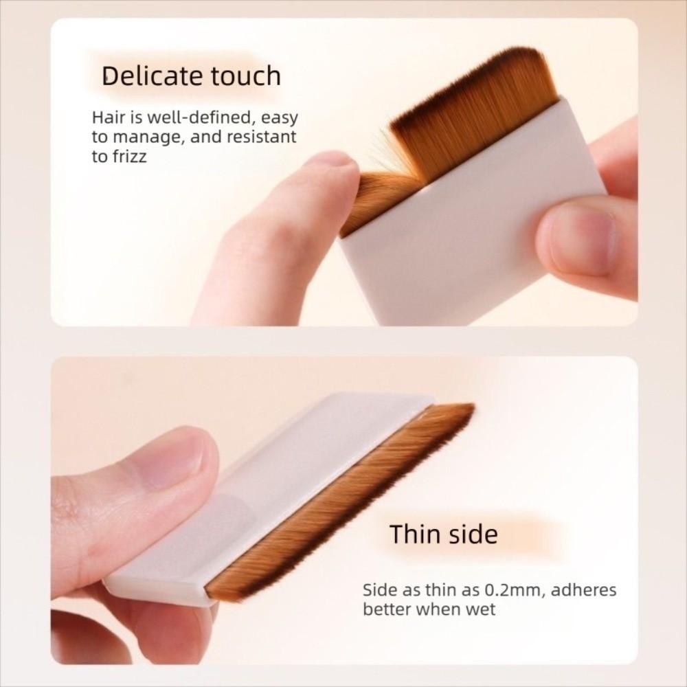 Portable Ultra-thin Compact Foundation Brush No Trace With Mirror Foundation Brush Foldable Beauty Tools Flat-head Makeup Brush