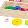 10 Rings Puzzle Game Wooden Tower Early Educational Logic Thinking Block Game Toy for Kids Large