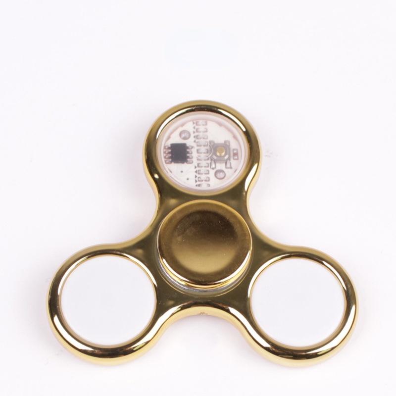 Luminous LED Light Fidget Spinner Creative 18 Changes Hand Spinner EDC Fidget Playthings Designed for Adults Office Stress Relief Playthings