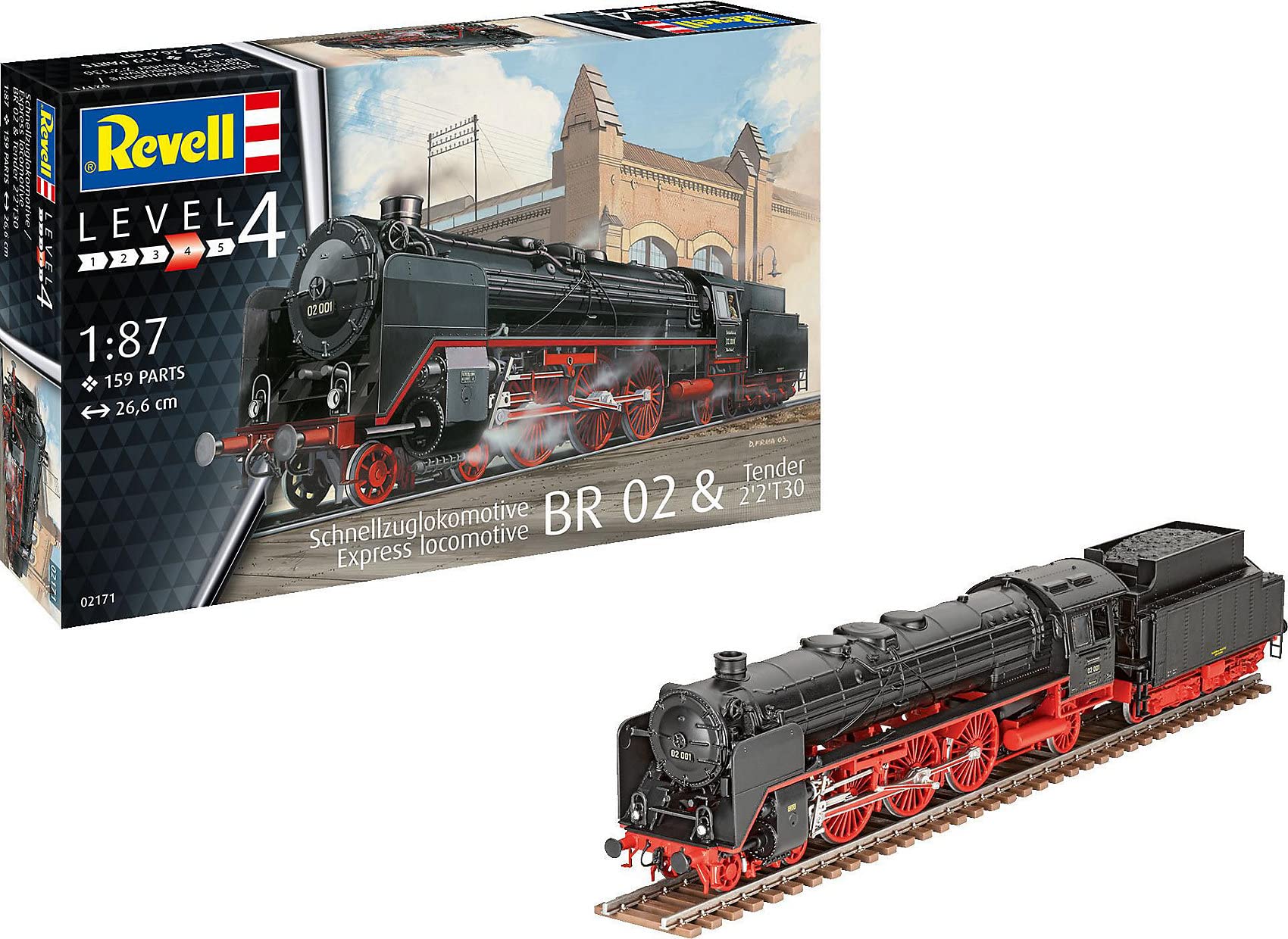 

Немецкий уровень BR2 Tender T30 02171 Пластиковая модель 1/87 и 2 2
