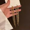 Elegent Bling Long Tassel Multi-layer Chain Rhinestone Earrings New Trendy Korean Heart Earrings Buckle Party Jewelry Gifts