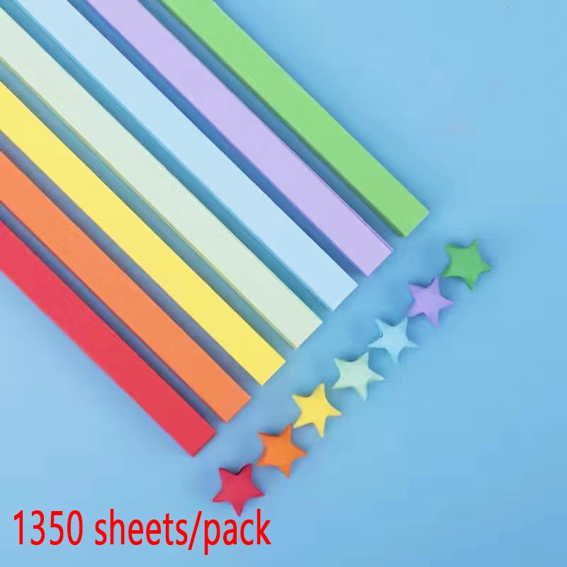 Lucky Star Paper Strips 540 PCS Origami Paper Strips for Making 3D Stars DIY Home Decor Birthday Gift Wedding Wish Filling Jar