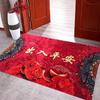 Red Thick Spring Festival Chinese Floor Bedroom Door Porch Mat Carpet Rug