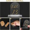 PATIKIL Wedding Table Numbers 1-10, 6"x4" Acrylic Display Signs and Holders for Weddings Receptions with Stands Parties Events Centerpiece, Frosted