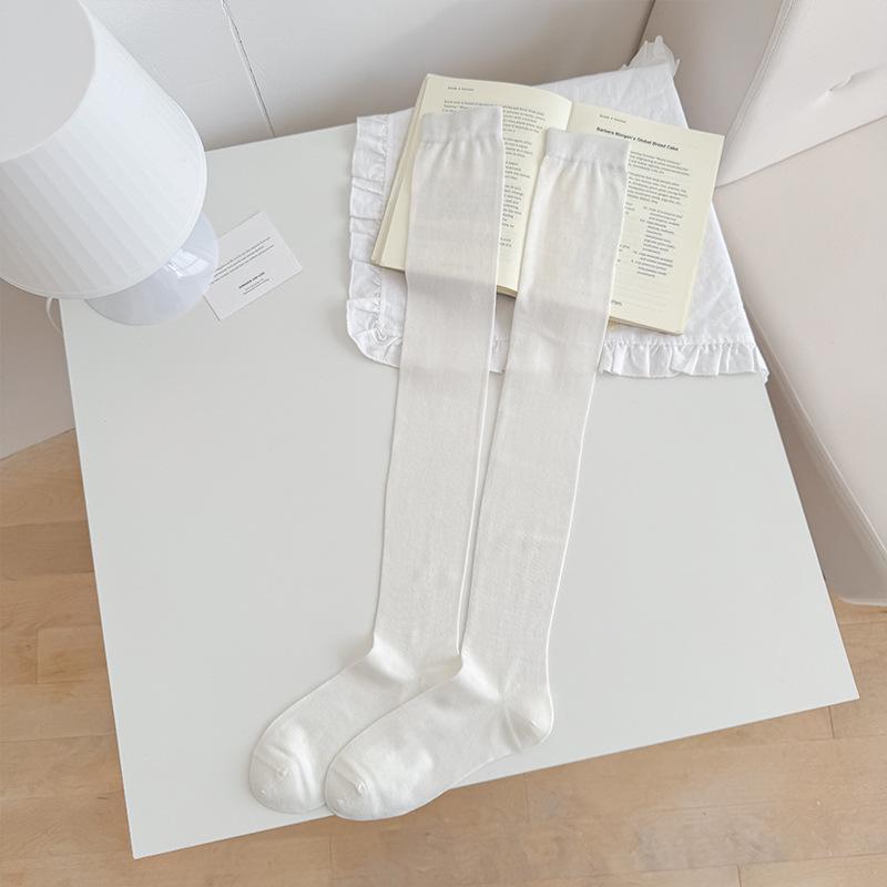 Women s Spring/Summer Over-the-Knee Mulberry Silk Socks - Thin, Solid Color, Breathable Seamless. One Size