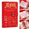 With Password Lock 100 Envelopes Money Saving Challenge Lucky Money PU Money Collection Book Reusable Large Capacity