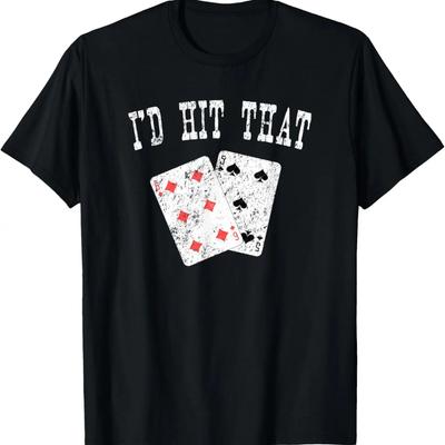 Ich würde diesen Blackjack-Spieler treffen Lustiges T-Shirt T-Shirt