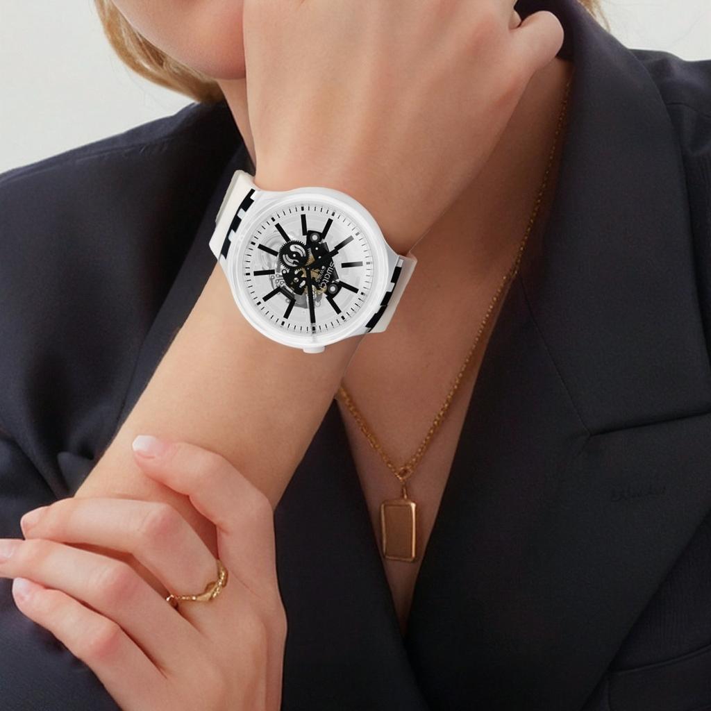 Swatch Women's 47mm Skeleton Watch SO27E101 SO27E101