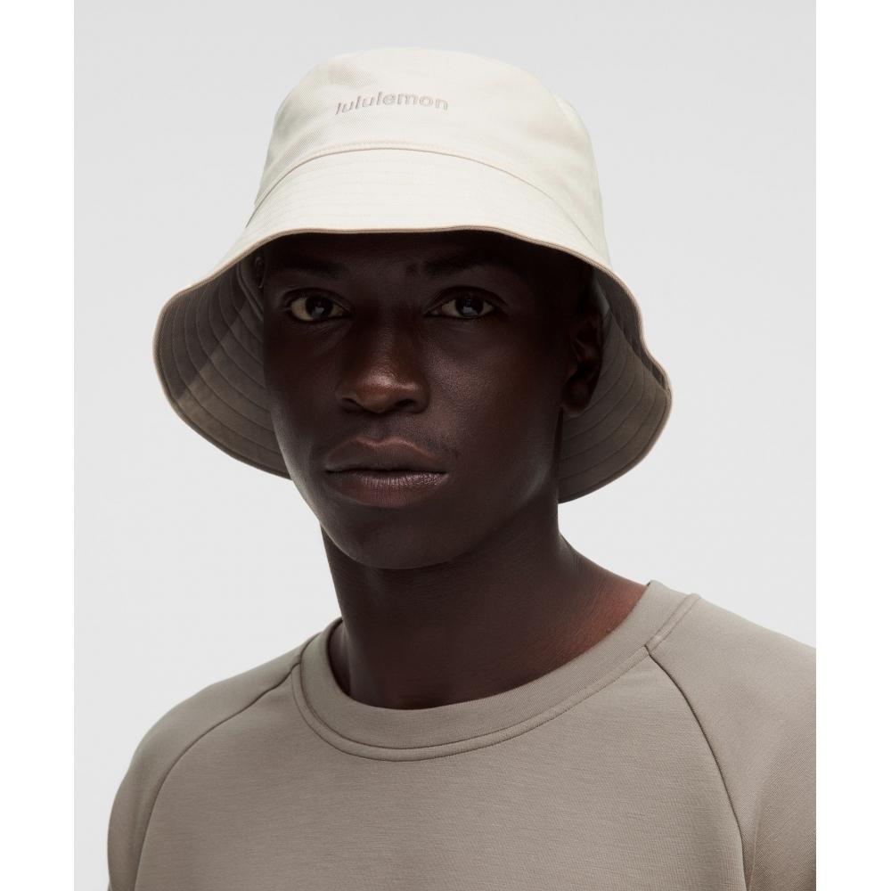 Lululemon Reversible Bucket Hat Light Ivory Warm Ash Grey